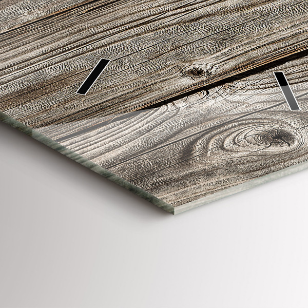 Zegar szklany pionowy Słoneczniki na deskach