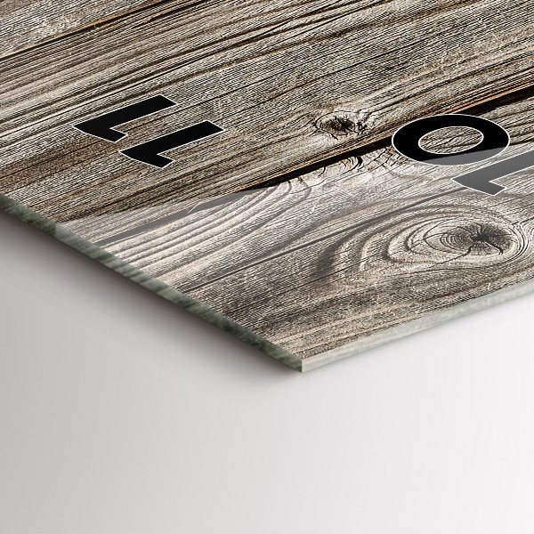 Zegar szklany pionowy Słoneczniki na deskach