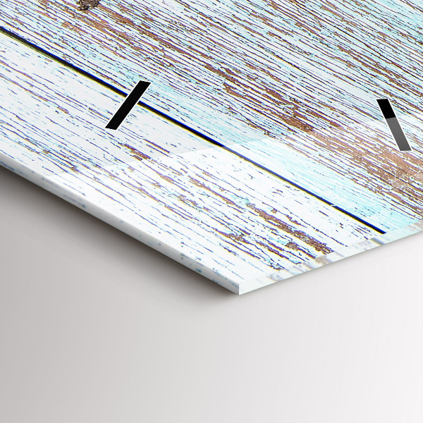 Zegar szklany pionowy Pastelowe drewno