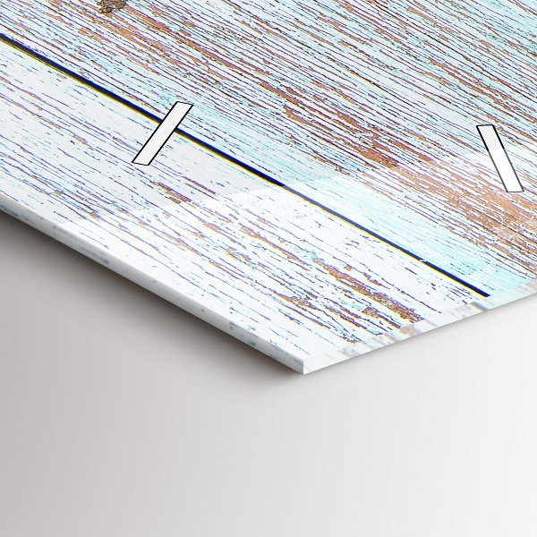 Zegar szklany pionowy Pastelowe drewno