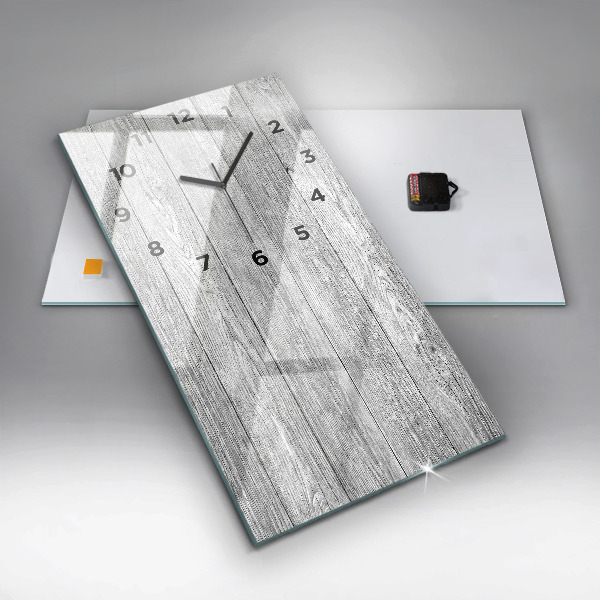 Zegar szklany pionowy Panele drewniane