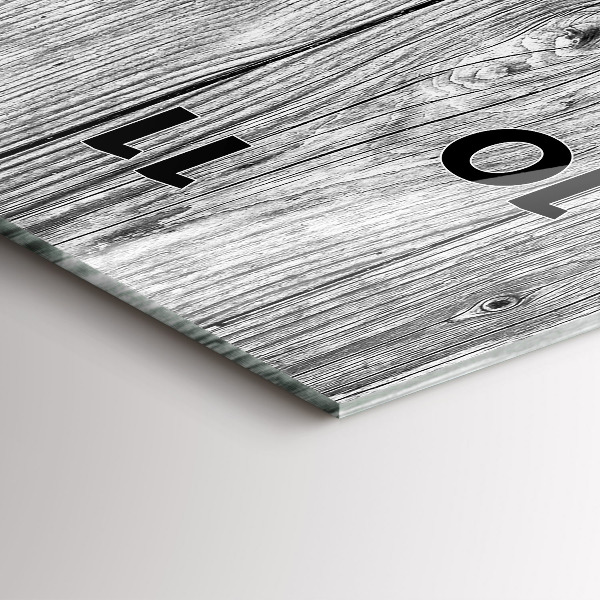 Zegar szklany pionowy Panele drewniane