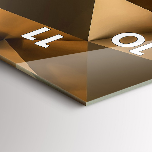 Zegar szklany pionowy Tekstura geometryczna