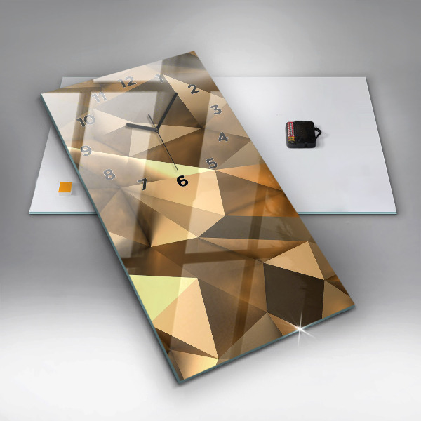 Zegar szklany pionowy Tekstura geometryczna