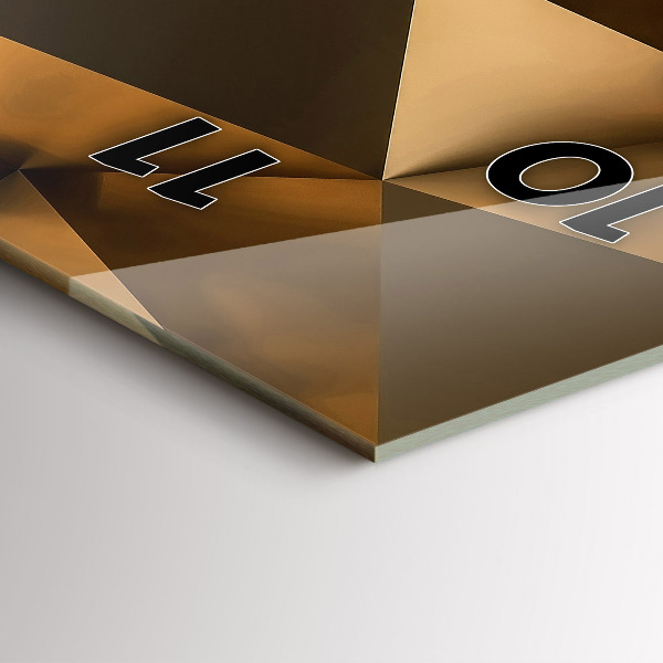 Zegar szklany pionowy Tekstura geometryczna