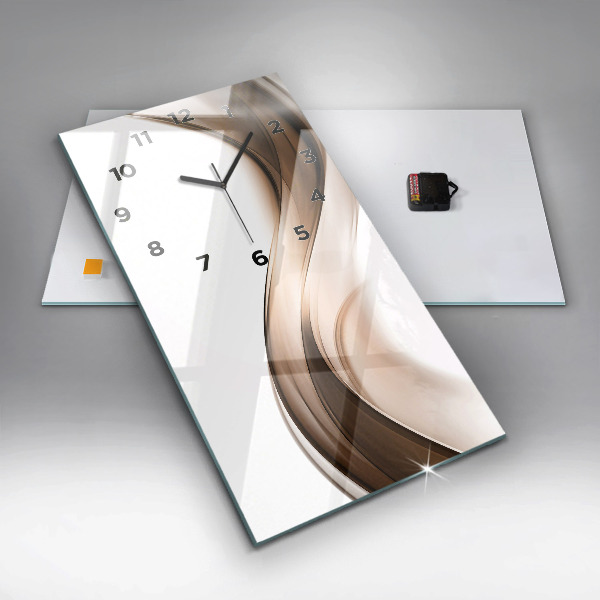 Zegar szklany pionowy Abstrakcja linia