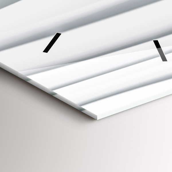 Zegar szklany pionowy Fale tekstura