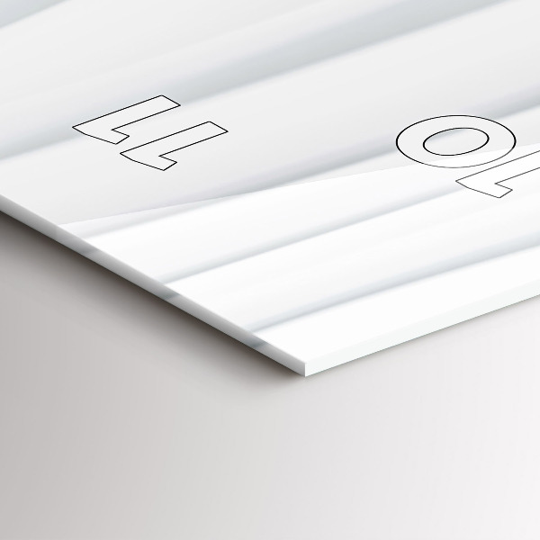 Zegar szklany pionowy Fale tekstura