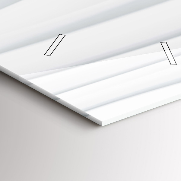 Zegar szklany pionowy Fale tekstura