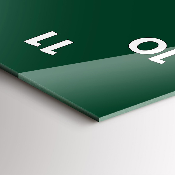 Zegar ścienny pionowy Kolor butelkowa zieleń