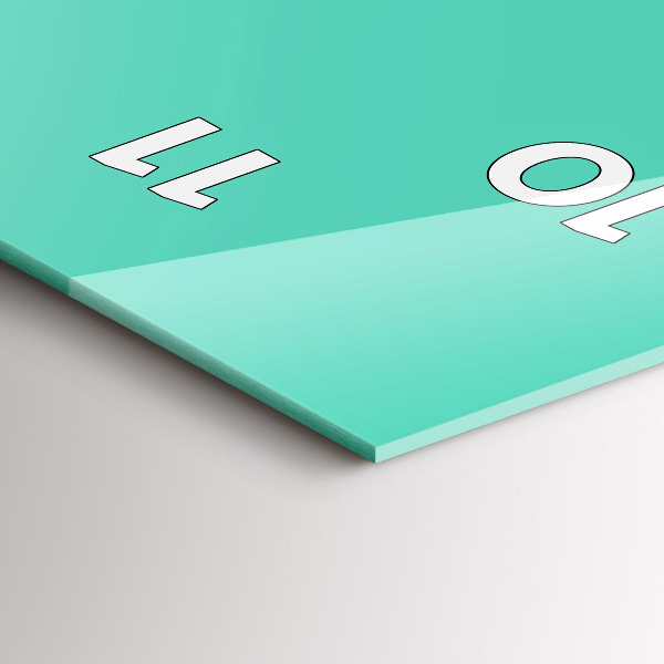 Zegar ścienny pionowy Kolor turkusowy