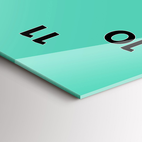 Zegar ścienny pionowy Kolor turkusowy