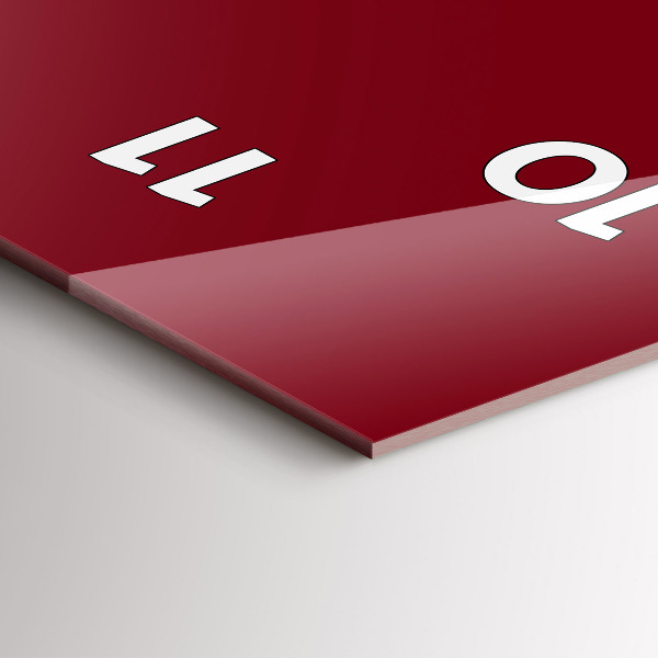 Zegar ścienny pionowy Kolor burgundowy