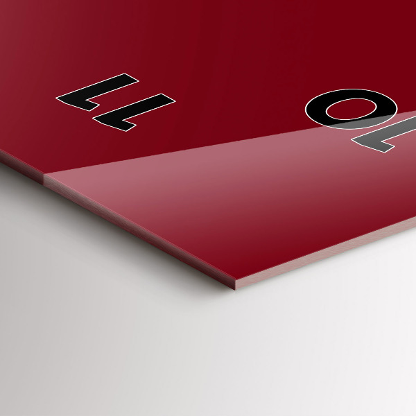 Zegar ścienny pionowy Kolor burgundowy