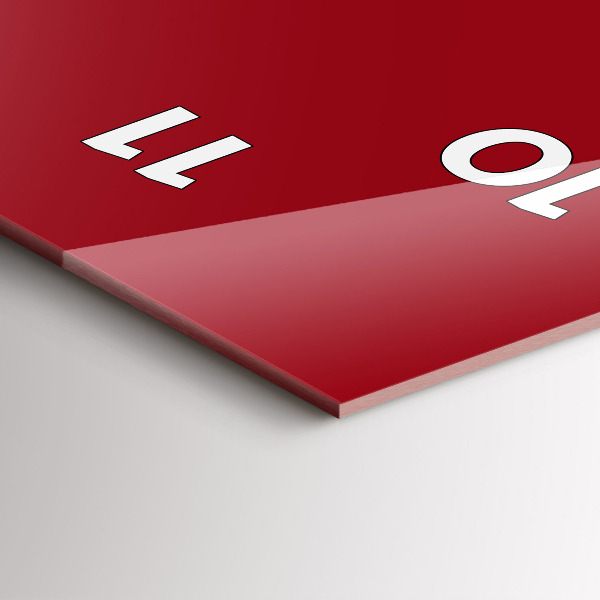 Zegar ścienny pionowy Kolor czerwony