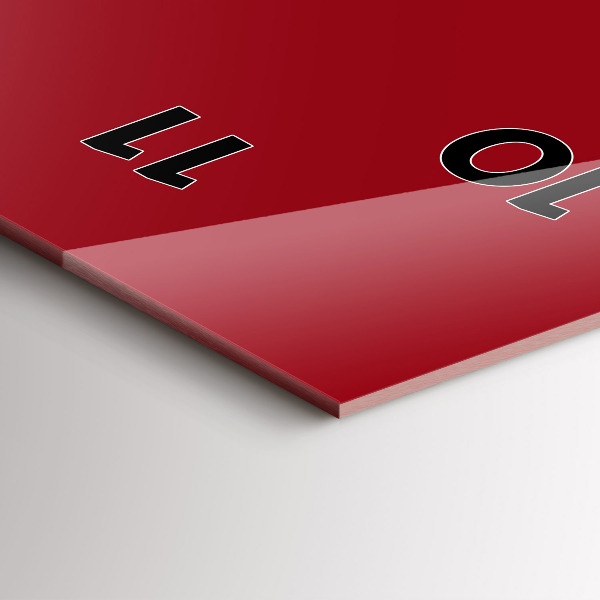 Zegar ścienny pionowy Kolor czerwony