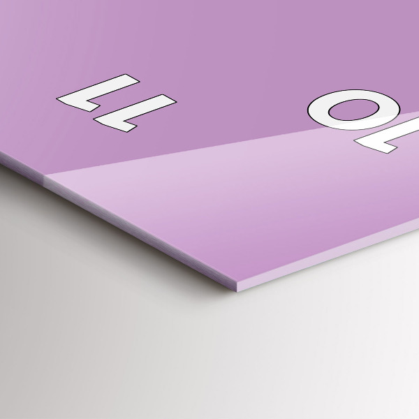 Zegar ścienny pionowy Kolor liliowy