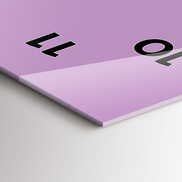 Zegar ścienny pionowy Kolor liliowy