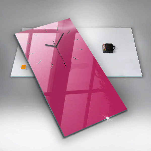 Zegar ścienny pionowy Kolor mocny różowy