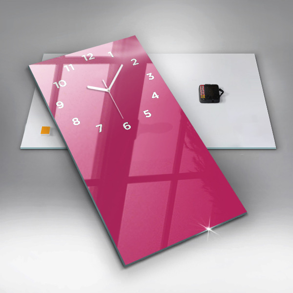 Zegar ścienny pionowy Kolor mocny różowy