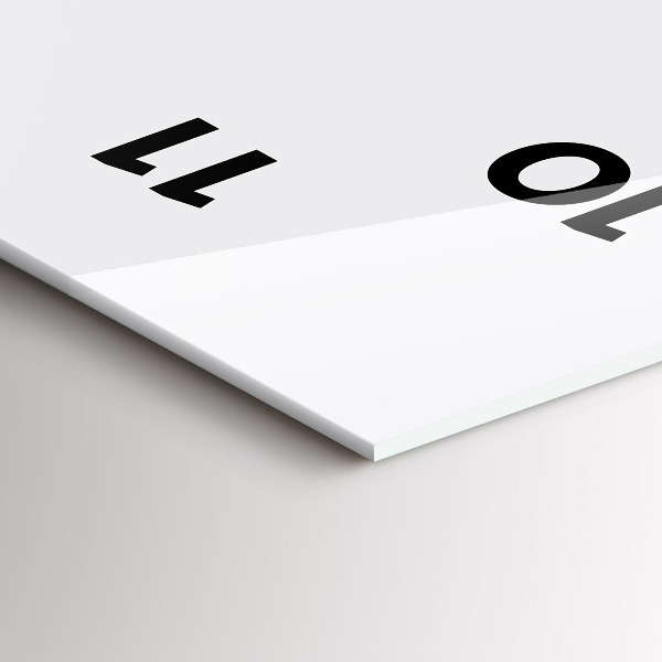 Zegar ścienny pionowy Kolor ciemna biel