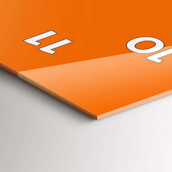 Zegar ścienny pionowy Kolor pomarańczowy