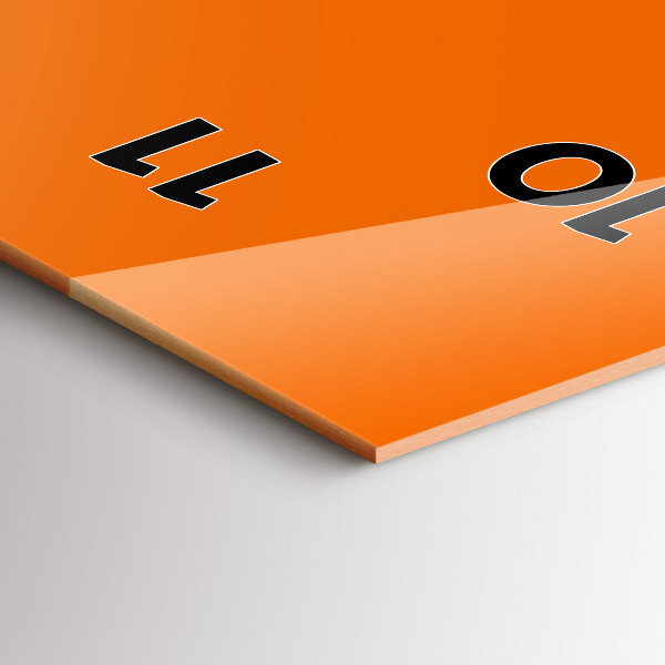 Zegar ścienny pionowy Kolor pomarańczowy