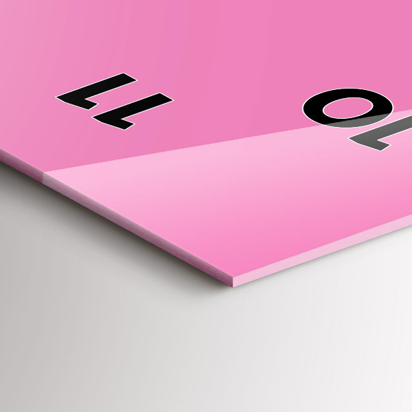 Zegar ścienny pionowy Kolor różowy