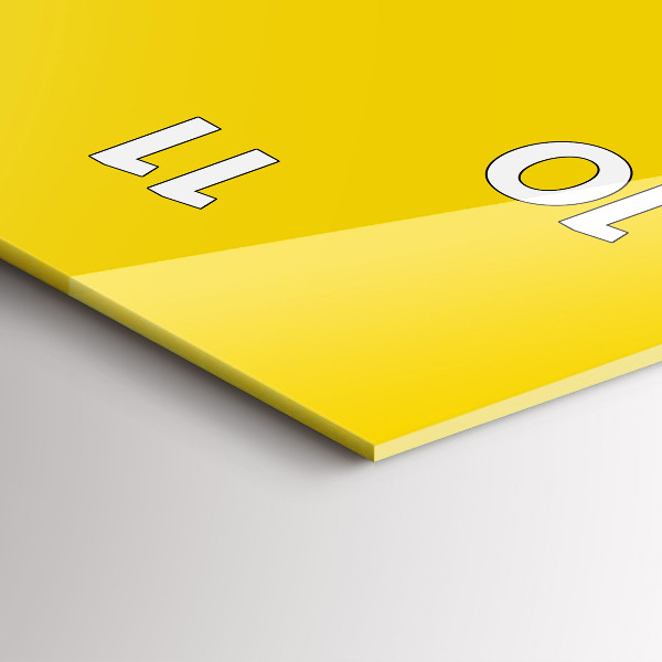 Zegar ścienny pionowy Kolor jasny żółty