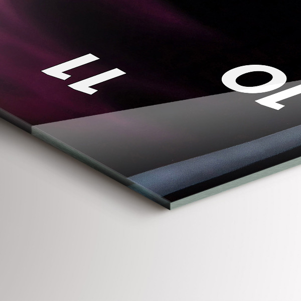 Zegar szklany pionowy Czerwone wino