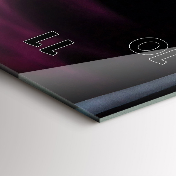 Zegar szklany pionowy Czerwone wino