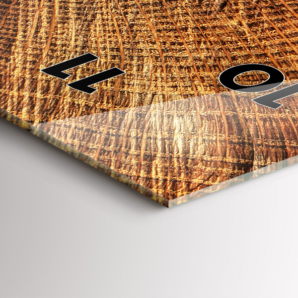 Zegar szklany pionowy Stary pień drzewa