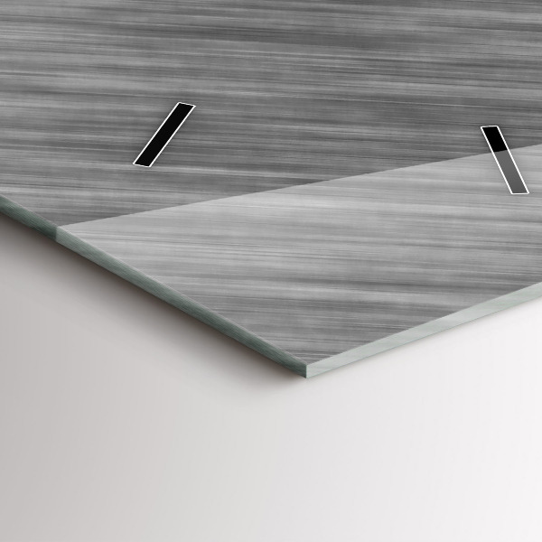 Zegar szklany pionowy Metalowa ściana