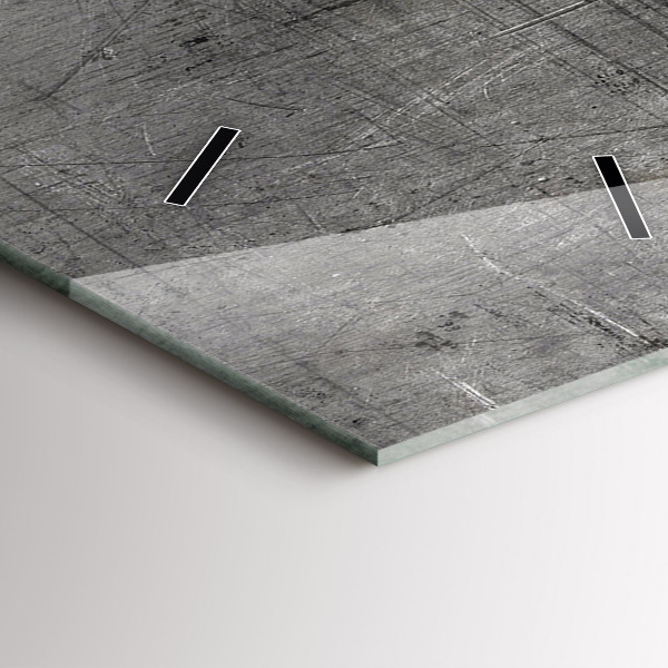 Zegar szklany pionowy Metalowa ściana