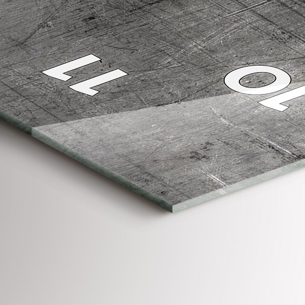 Zegar szklany pionowy Metalowa ściana