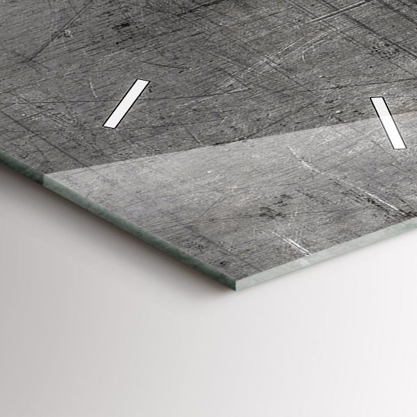 Zegar szklany pionowy Metalowa ściana