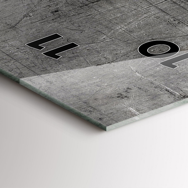 Zegar szklany pionowy Metalowa ściana