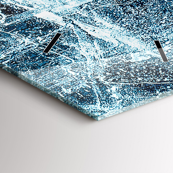 Zegar szklany pionowy Zamarznięta ściana