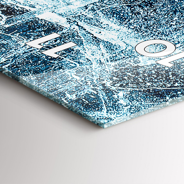 Zegar szklany pionowy Zamarznięta ściana