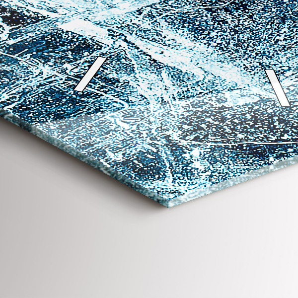 Zegar szklany pionowy Zamarznięta ściana