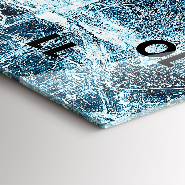 Zegar szklany pionowy Zamarznięta ściana