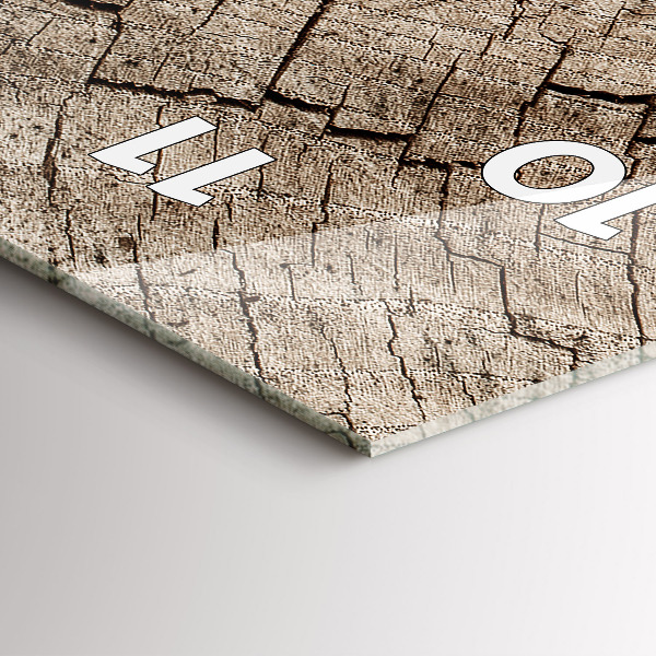 Zegar szklany pionowy Stary pień drewna