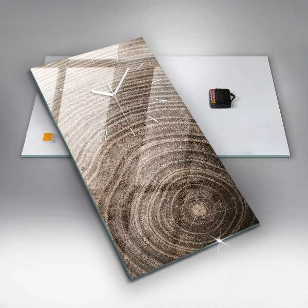 Zegar szklany pionowy Pień drzewa