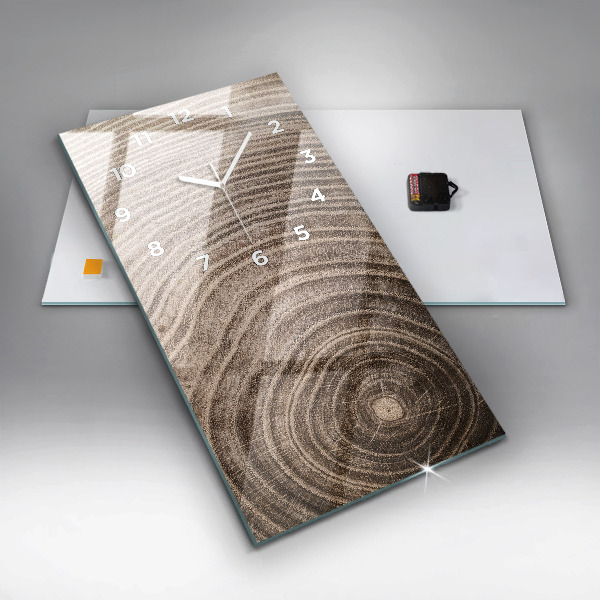 Zegar szklany pionowy Pień drzewa