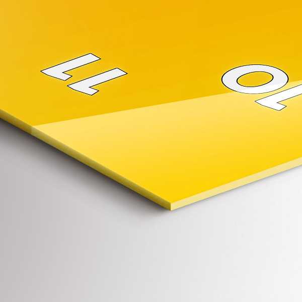 Zegar szklany pionowy Pomarańcza