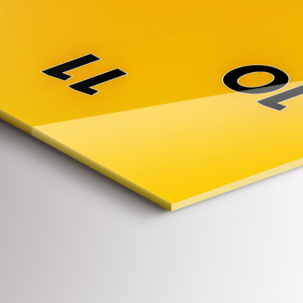 Zegar szklany pionowy Pomarańcza