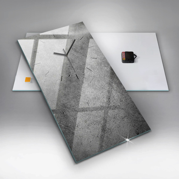 Zegar szklany pionowy Industrialna ściana