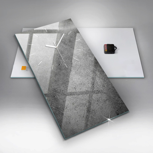 Zegar szklany pionowy Industrialna ściana