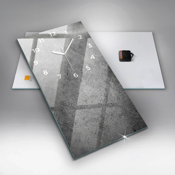 Zegar szklany pionowy Industrialna ściana