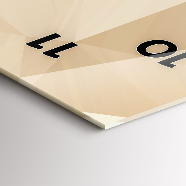 Zegar szklany pionowy Trójkąty abstrakcja